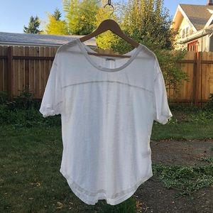 Aritzia TNA White Burnout Tee